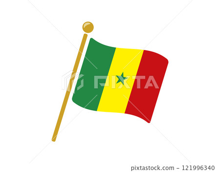 塞內加爾國旗圖標矢量圖 121996340