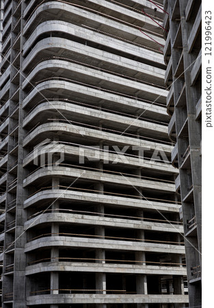 new concrete building under construction 121996423