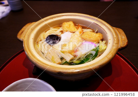 Nabeyaki udon at a Japanese restaurant 121996458