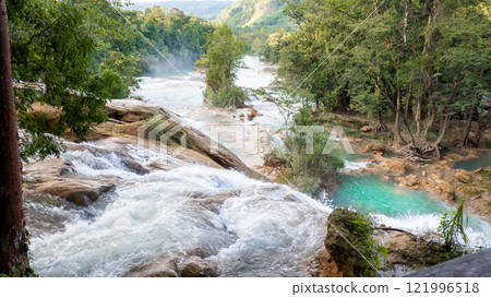 Scenery of Agua Azul Scenery of Agua Azul 121996518