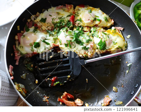 Breakfast eggs 121996641