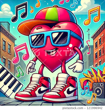 Heart HIPHOP character 121996942