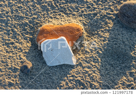 Abstract view on the beach, Sicily, Italy 121997178