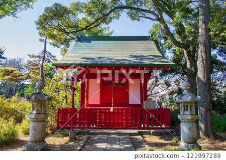 東京都大田區洗足池、浮島洗足池弁財天神社(嚴島神社) 東京都大田區洗足池、浮島洗足池弁財天神社(嚴島神社) 121997289