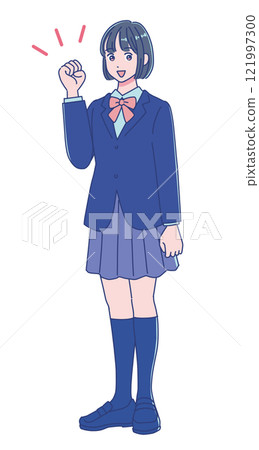 動漫風格女學生穿校服 動漫風格女學生穿校服 121997300