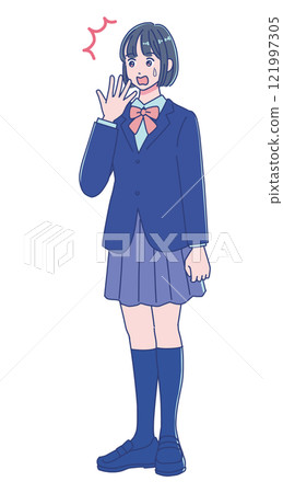 動漫風格女學生穿校服 動漫風格女學生穿校服 121997305