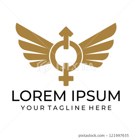 Flying wings logo illustration. 121997635