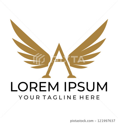 Flying wings logo illustration. 121997637