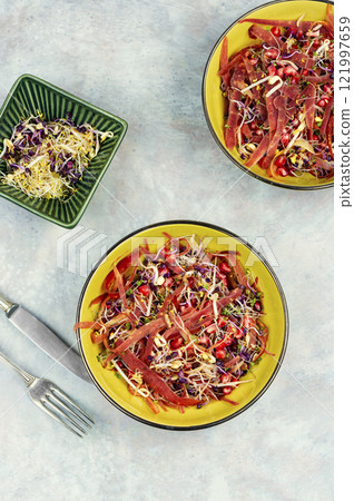 Diet vegan sprouts salad. Diet vegan sprouts salad. 121997659
