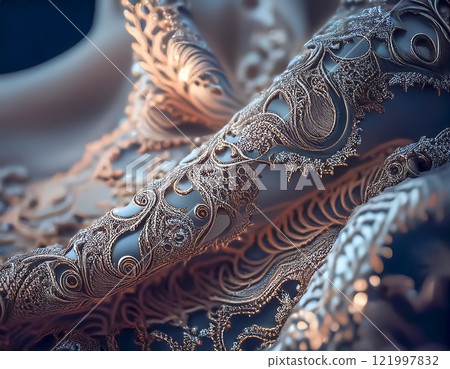 Lace background image material Light blue Skin color 121997832