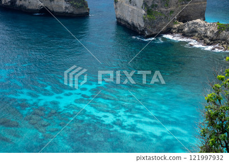 鑽石海灘 清澈蔚藍的海水和潔白的沙灘⑪ 鑽石海灘 清澈蔚藍的海水和潔白的沙灘⑪ 121997932