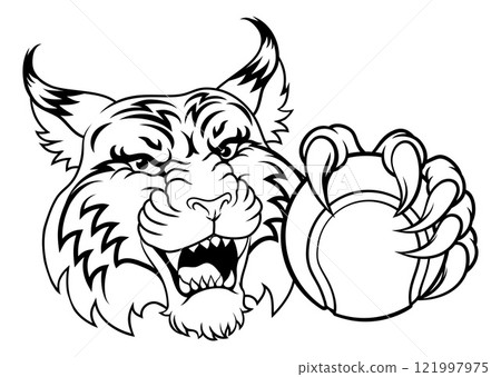 Wildcat Bobcat Tennis Ball Animal Team Mascot 121997975