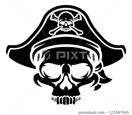 Pirate Hat Skull and Crossbones Cartoon Pirate Hat Skull and Crossbones Cartoon 121997995