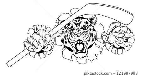 Jaguar Leopard Cheetah Panther Hockey Team Mascot 121997998