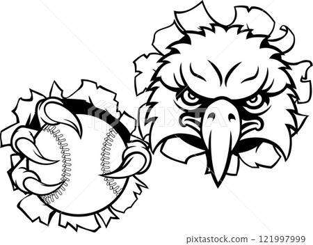 Eagle Hawk Baseball Softball Bald Eagles Mascot Eagle Hawk Baseball Softball Bald Eagles Mascot 121997999