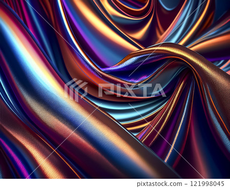 絲綢背景圖片素材七彩條紋 121998045