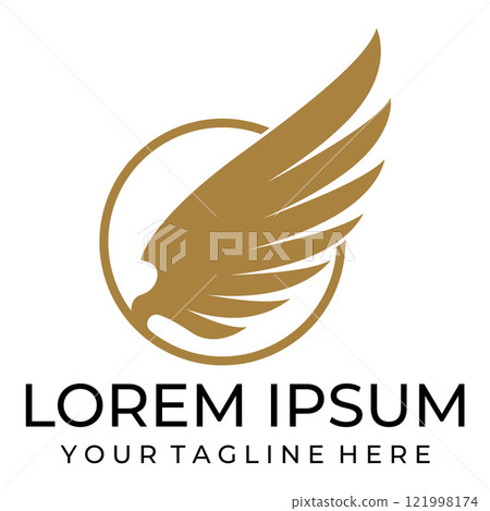 Flying wings logo illustration. Flying wings logo illustration. 121998174