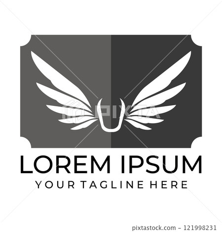 Flying wings logo illustration. Flying wings logo illustration. 121998231