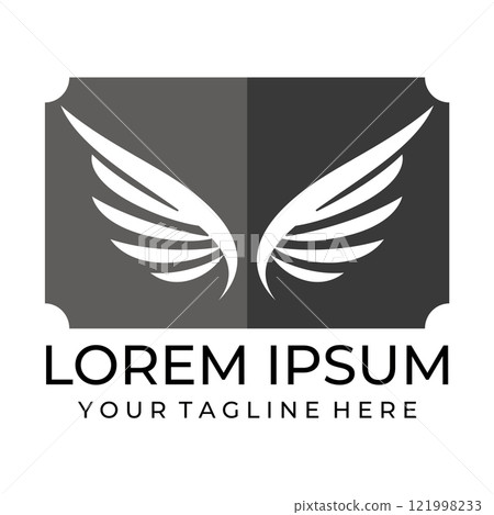 Flying wings logo illustration. Flying wings logo illustration. 121998233