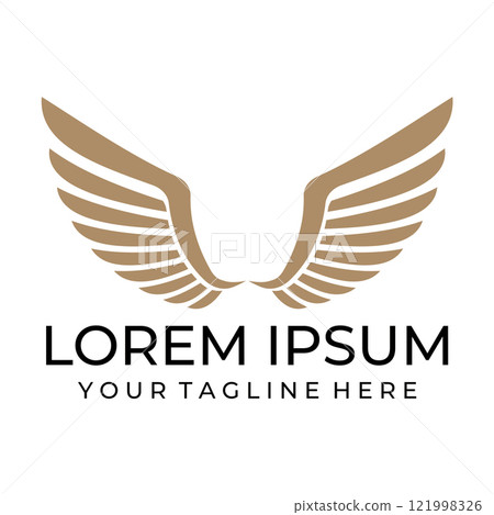 Flying wings logo illustration. 121998326