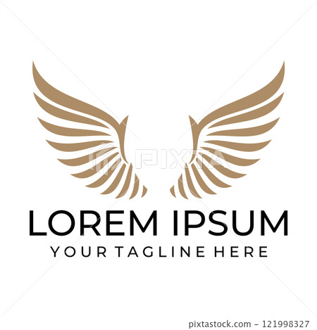 Flying wings logo illustration. 121998327