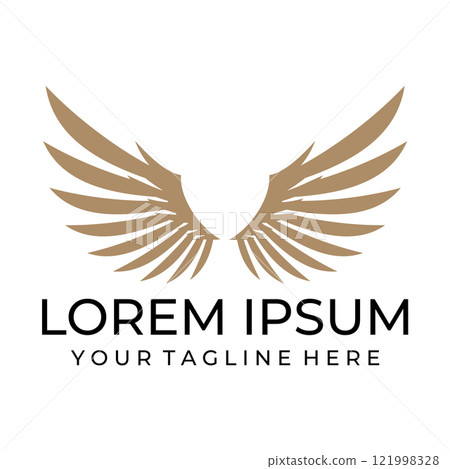 Flying wings logo illustration. 121998328