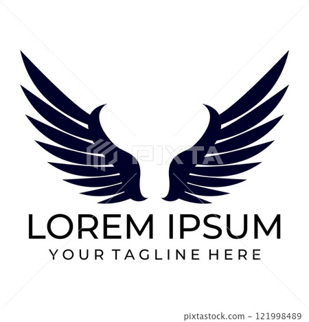 Flying wings logo illustration. 121998489