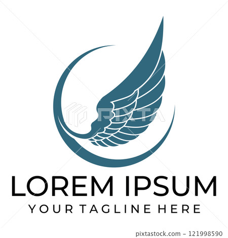 Flying wings logo illustration. 121998590