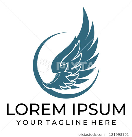 Flying wings logo illustration. 121998591