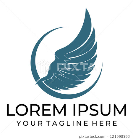 Flying wings logo illustration. 121998593