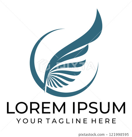 Flying wings logo illustration. 121998595