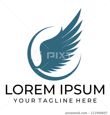 Flying wings logo illustration. 121998607