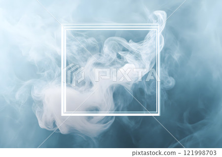 Simple frame with pink and blue flowers. Perfect for background 121998703