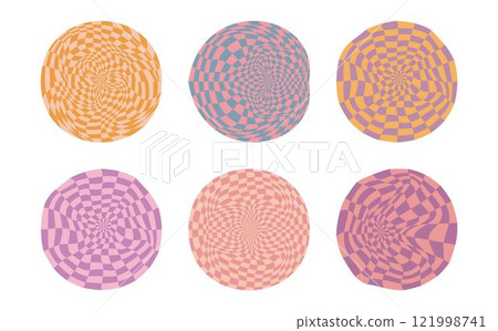 Psychedelic checkerboard poster 121998741