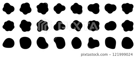 Shapes simple black abstract shapes set 121999024