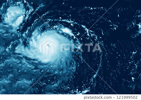 Hurricane, storm from space. Elements of this image furnished by NASA 121999502
