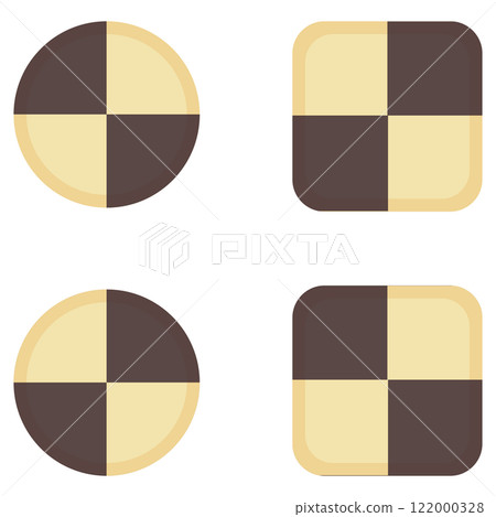 Baked goods icebox cookie illustration material vector 122000328