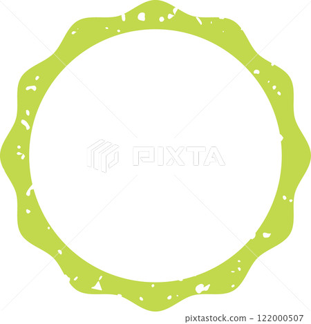 郵票簽名單黃綠鋸齒狀圓圈 郵票簽名單黃綠鋸齒狀圓圈 122000507