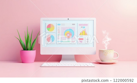 Sleek Minimalist Desktop Workspace Design 122000592