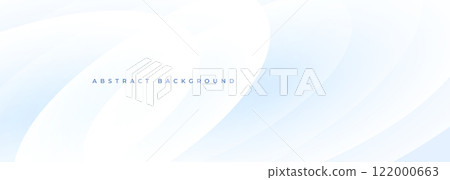 White and soft blue abstract modern wide background with circle shapes. 122000663