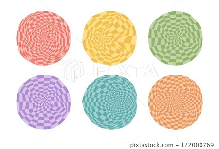 Psychedelic checkerboard poster 122000769