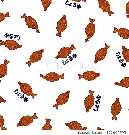 Cute tonkatsu sauce textile pattern, 122000795