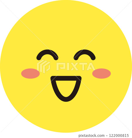 臉部表情圖示黃色簡單圓圈單微笑 臉部表情圖示黃色簡單圓圈單微笑 122000815