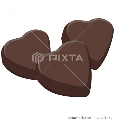 Heart-shaped chocolates for Valentine's Day illustration vector 122001069