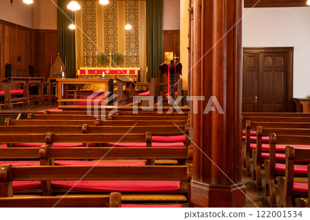 Photographing St. Agnes Church, a tangible cultural property designated by the city of Kyoto, which is open to the public for a special period in Kamigyo Ward, Kyoto City 122001534