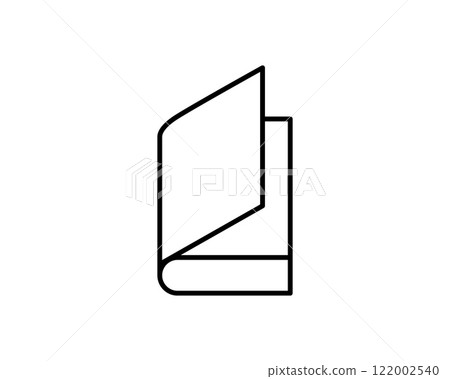 Clean, minimalist line art icon of an open book. Perfect for websites, apps, or educational materials needing a simple, modern design. Versatile and easily adaptable to various branding styles. Clean, minimalist line art icon of an open book. Perfect for websites, apps, or educational materials needing a simple, modern design. Versatile and easily adaptable to various branding styles. 122002540