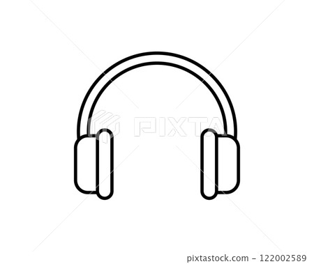 Simple yet striking line art illustration of overear headphones. Perfect for websites, apps, or any project needing a clean, modern audio icon. Simple yet striking line art illustration of overear headphones. Perfect for websites, apps, or any project needing a clean, modern audio icon. 122002589