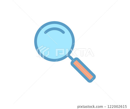 A vibrant, minimalist magnifying glass icon. Perfect for website design, app interfaces, presentations, and educational materials needing a search, discovery, or exploration element. A vibrant, minimalist magnifying glass icon. Perfect for website design, app interfaces, presentations, and educational materials needing a search, discovery, or exploration element. 122002615