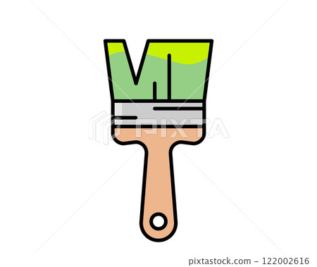 Vibrant paintbrush illustration, perfect for DIY, home improvement, art, and design projects. Clean, flat design style, easily adaptable for various applications. Vibrant paintbrush illustration, perfect for DIY, home improvement, art, and design projects. Clean, flat design style, easily adaptable for various applications. 122002616