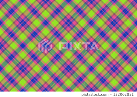 Womens fashion check pattern seamless, curve plaid vector fabric. Furry background texture tartan textile in pink and green colors. Womens fashion check pattern seamless, curve plaid vector fabric. Furry background texture tartan textile in pink and green colors. 122002851